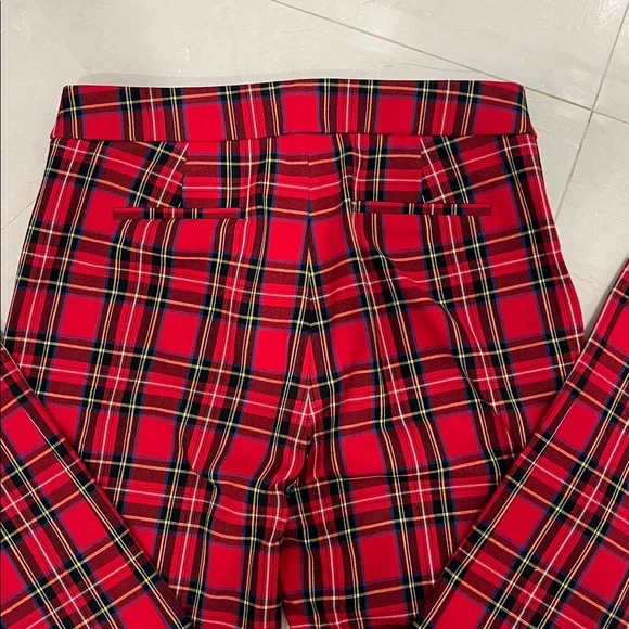 Plaid Red Women's Pants - Picture 6 of 6